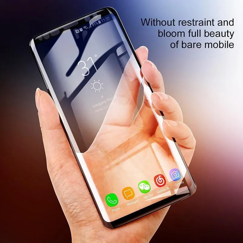 Baseus 3D Displayschutz aus gehärtetem Glas für Samsung Galaxy S9 S9 Plus Vollabdeckung gehärteter Schutzglasfilm für Galaxy S9