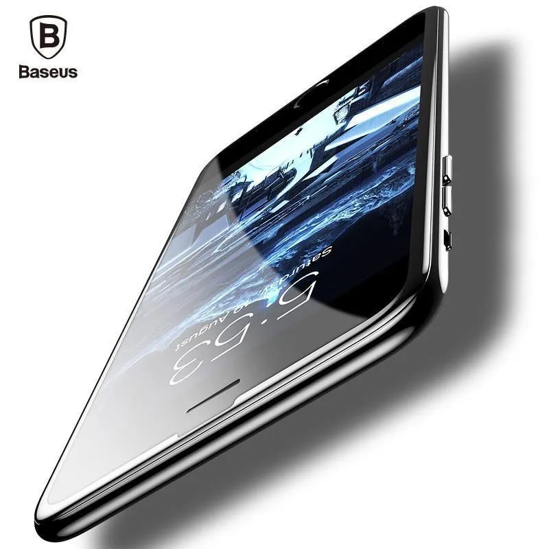 Baseus 0.23 mm Displayschutz aus gehärtetem Glas für iPhone 8 7 6 s 6s Plus 3D Soft Edge Schmalseite PET Vollabdeckung Gehärteter Film