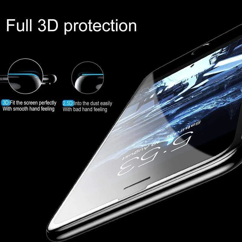 Baseus 0.23 mm Displayschutz aus gehärtetem Glas für iPhone 8 7 6 s 6s Plus 3D Soft Edge Schmalseite PET Vollabdeckung Gehärteter Film