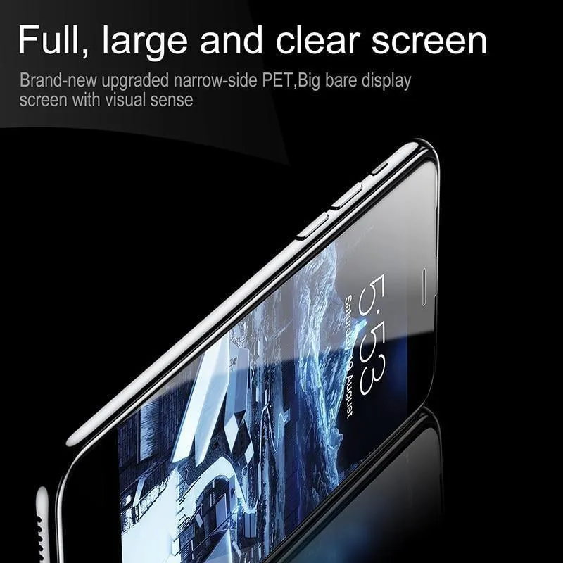 Baseus 0.23 mm Displayschutz aus gehärtetem Glas für iPhone 8 7 6 s 6s Plus 3D Soft Edge Schmalseite PET Vollabdeckung Gehärteter Film