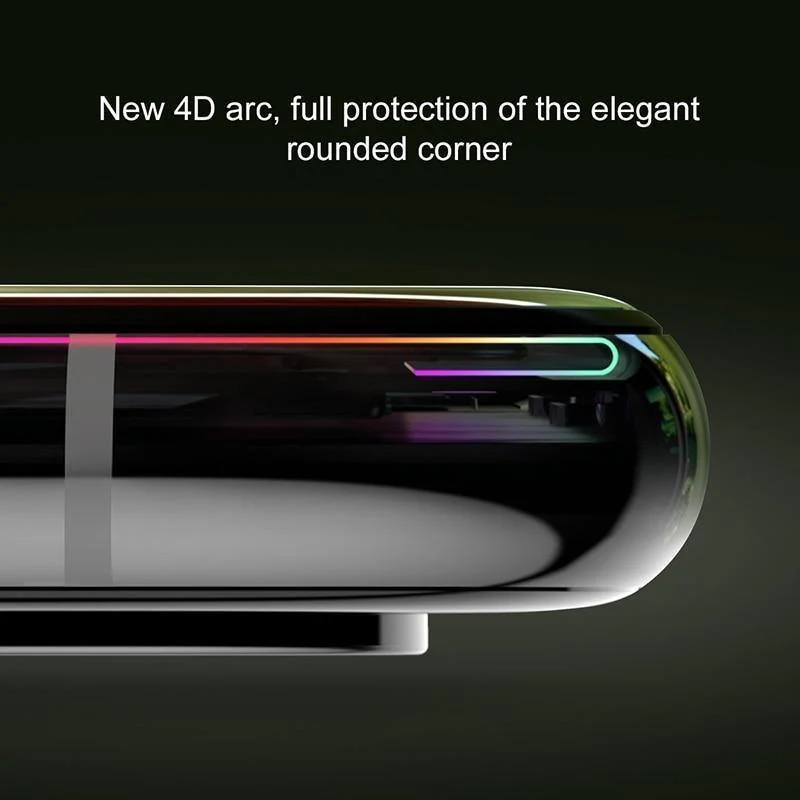 Baseus Displayschutz aus gehärtetem Glas für iPhone X 10 4D-Oberfläche, vollständige Abdeckung, Schutzglasfolie für iPhone X, gehärtetes Glas