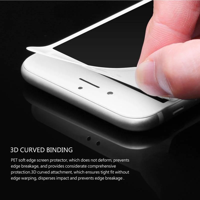 Baseus Premium 0.23 mm Displayschutz aus gehärtetem Glas für iPhone 8 7 Plus 3D-Vollabdeckung, Schutzfolie aus gehärtetem Glas
