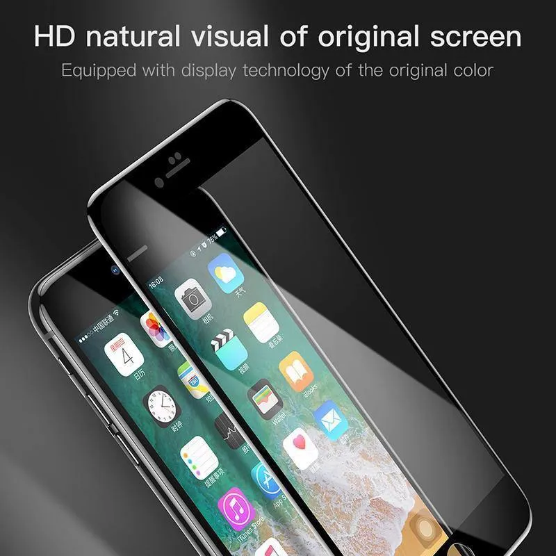 Baseus 5D Displayschutz aus gehärtetem Glas für iPhone X 8 7 Plus Vollabdeckung Schutzfolie aus gehärtetem Anti-Blau-Glas für iPhonX