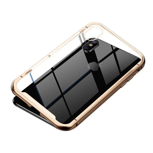 Baseus Magnetische Adsorption Telefon Fall Für iPhone XS Max Xr Coque Luxus Magnet Gehärtetem Glas Zurück Abdeckung Für iPhone Xsmax Coque