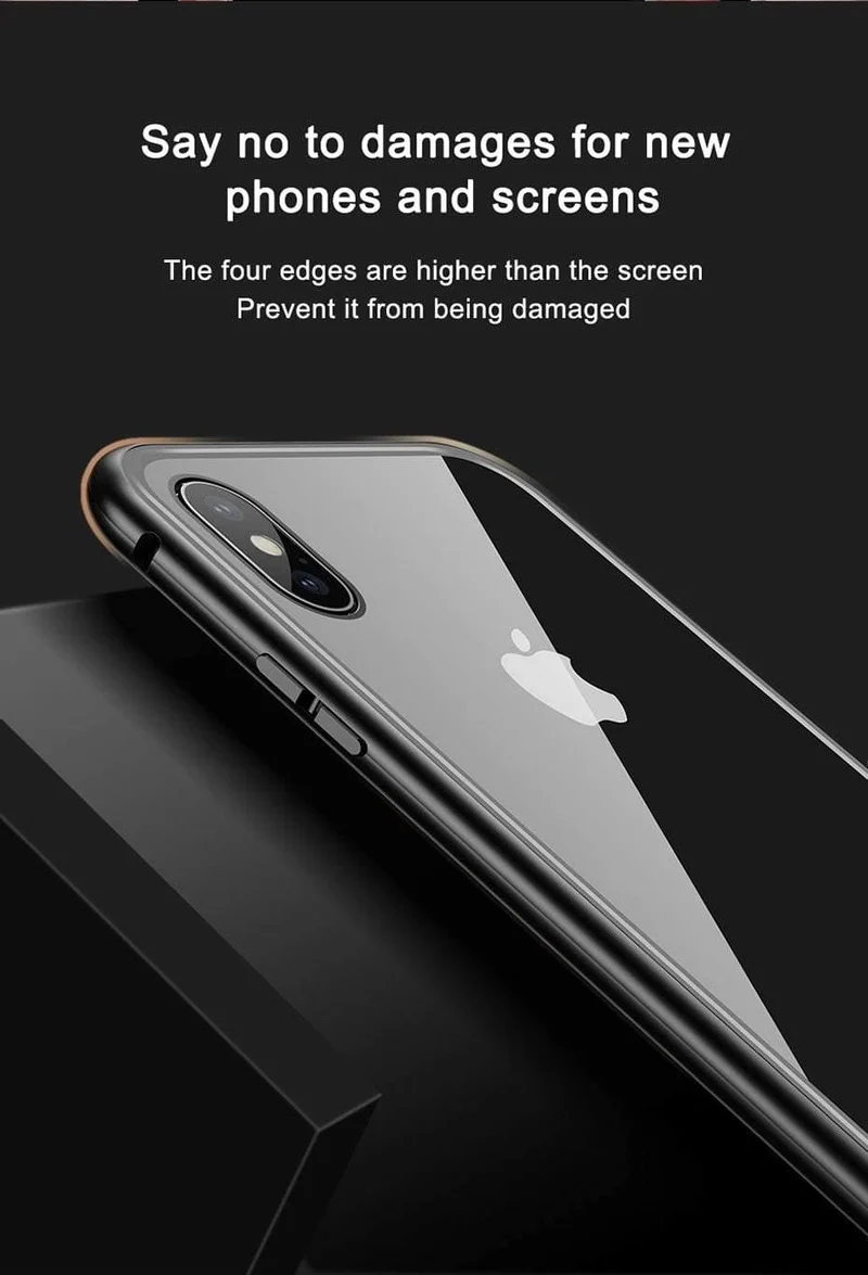 Baseus Magnetische Adsorption Telefon Fall Für iPhone XS Max Xr Coque Luxus Magnet Gehärtetem Glas Zurück Abdeckung Für iPhone Xsmax Coque