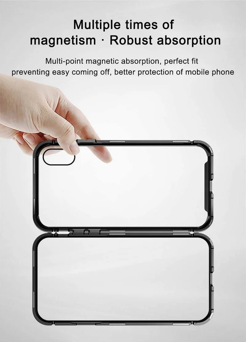 Baseus Magnetische Adsorption Telefon Fall Für iPhone XS Max Xr Coque Luxus Magnet Gehärtetem Glas Zurück Abdeckung Für iPhone Xsmax Coque