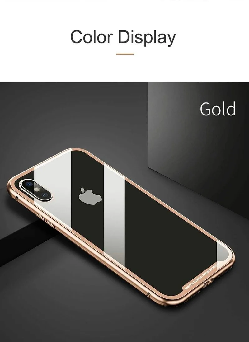 Baseus Magnetische Adsorption Telefon Fall Für iPhone XS Max Xr Coque Luxus Magnet Gehärtetem Glas Zurück Abdeckung Für iPhone Xsmax Coque