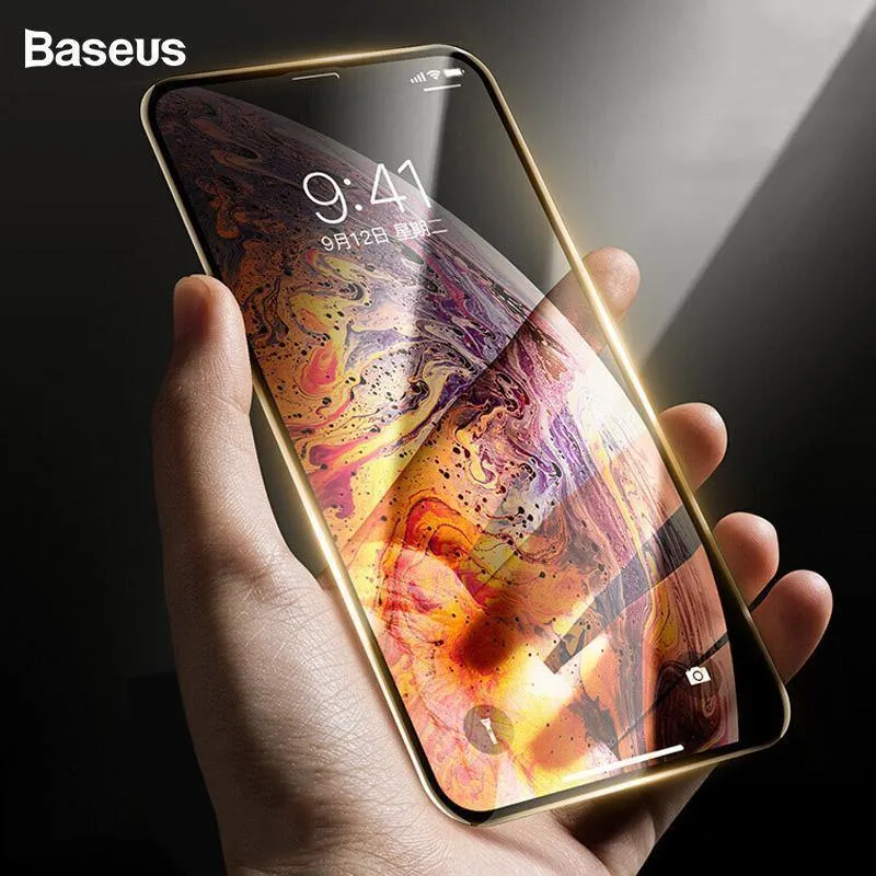Baseus Displayschutz aus gehärtetem Glas für iPhone XS Max Xr Xsmax 0.3 mm Vollabdeckung gehärtetes Schutzglas für iPhoneXs Max