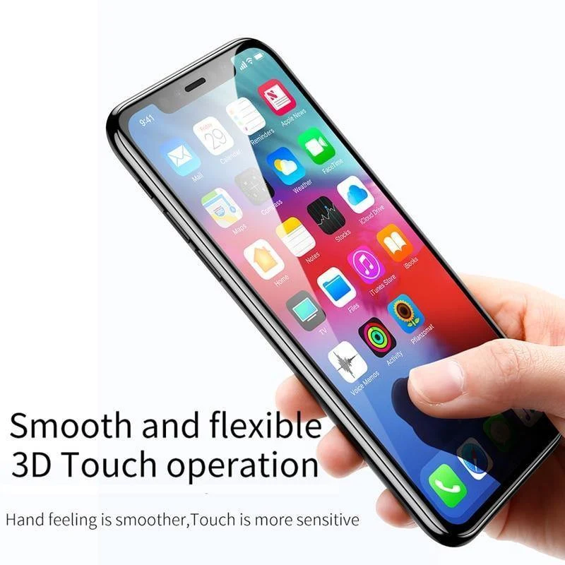 Baseus Displayschutz aus gehärtetem Glas für iPhone XS Max Xr Xsmax 0.3 mm Vollabdeckung gehärtetes Schutzglas für iPhoneXs Max