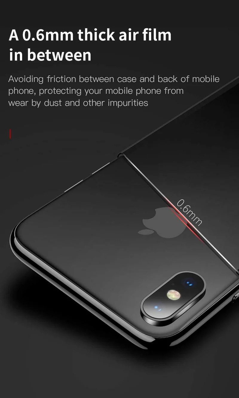 Baseus Luxus Glas Fall Für iPhone X 10 Coque Weiche TPU Transparent Glas Zurück Schutzhülle Für iPhonex i Telefon X Capinhas