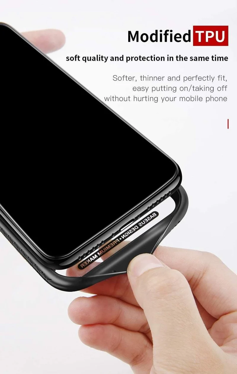Baseus Luxus Glas Fall Für iPhone X 10 Coque Weiche TPU Transparent Glas Zurück Schutzhülle Für iPhonex i Telefon X Capinhas