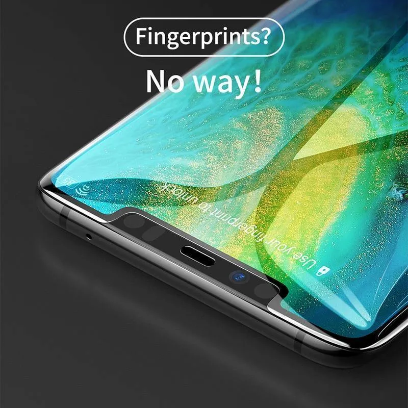 Baseus 0.3 mm Displayschutz aus gehärtetem Glas für Huawei Mate 20 Pro, vollständige Abdeckung, gebogene Hartglasfolie für Huawei Mate20