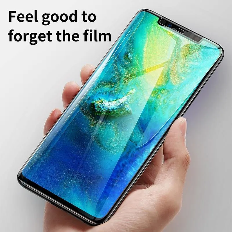 Baseus 0.3 mm Displayschutz aus gehärtetem Glas für Huawei Mate 20 Pro, vollständige Abdeckung, gebogene Hartglasfolie für Huawei Mate20