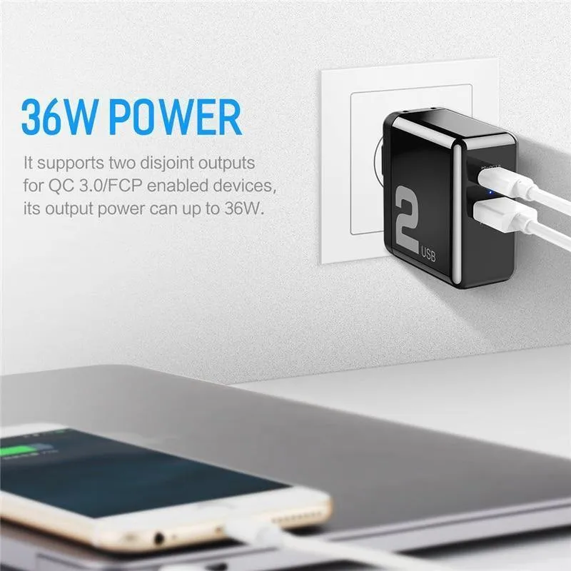ROCK Typ-C PD USB Handy Ladegerät für iPhone X 8 Plus Adapter 36W Schnelle Wand Ladegerät 2 ports 3A Max PD Ladegerät Für Macbook