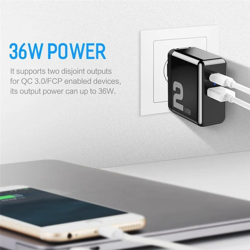 ROCK Typ-C PD USB Handy Ladegerät für iPhone X 8 Plus Adapter 36W Schnelle Wand Ladegerät 2 ports 3A Max PD Ladegerät Für Macbook