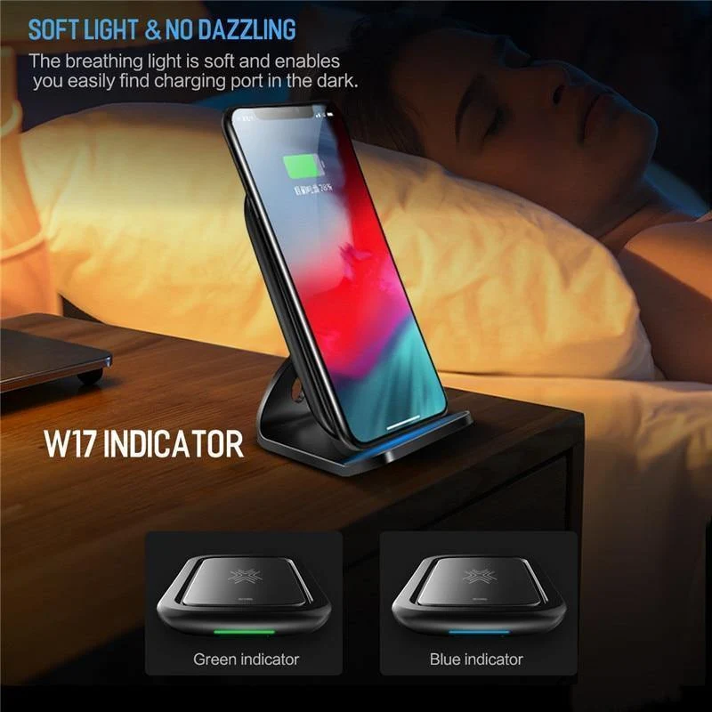 ROCK 7.5 W/10 W Qi Kabelloses Ladegerät mit Lüfter für iPhone XS MAX XR X Samsung Galaxy S9 8 Note 9 Schnellladegerät-Halter