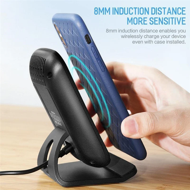 ROCK 7.5 W/10 W Qi Kabelloses Ladegerät mit Lüfter für iPhone XS MAX XR X Samsung Galaxy S9 8 Note 9 Schnellladegerät-Halter