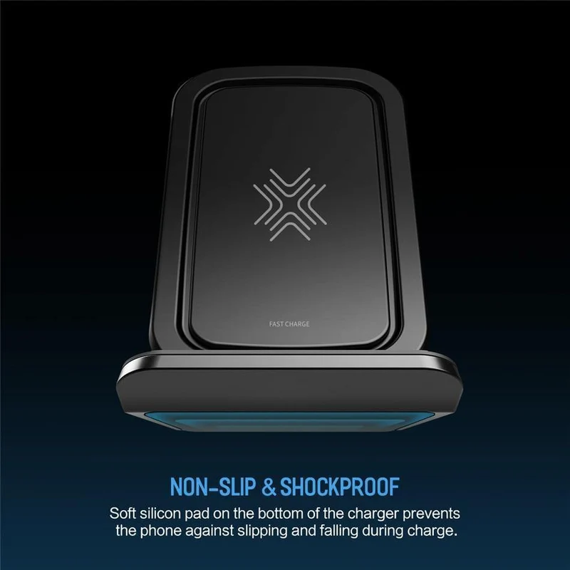 ROCK 7.5 W/10 W Qi Kabelloses Ladegerät mit Lüfter für iPhone XS MAX XR X Samsung Galaxy S9 8 Note 9 Schnellladegerät-Halter