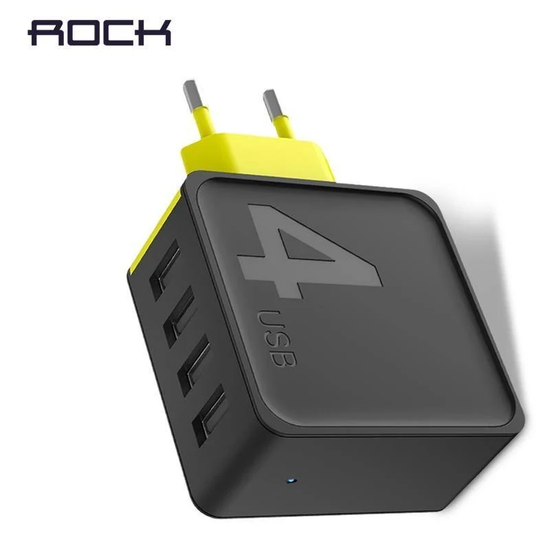 ROCK Handy-Ladegerät 5V1A 5V2.4A 5V4A Universal-Reise-Telefon-USB-Ladegerät, 1 2 4 USB-Wandladegerät für iPhone-Adapter