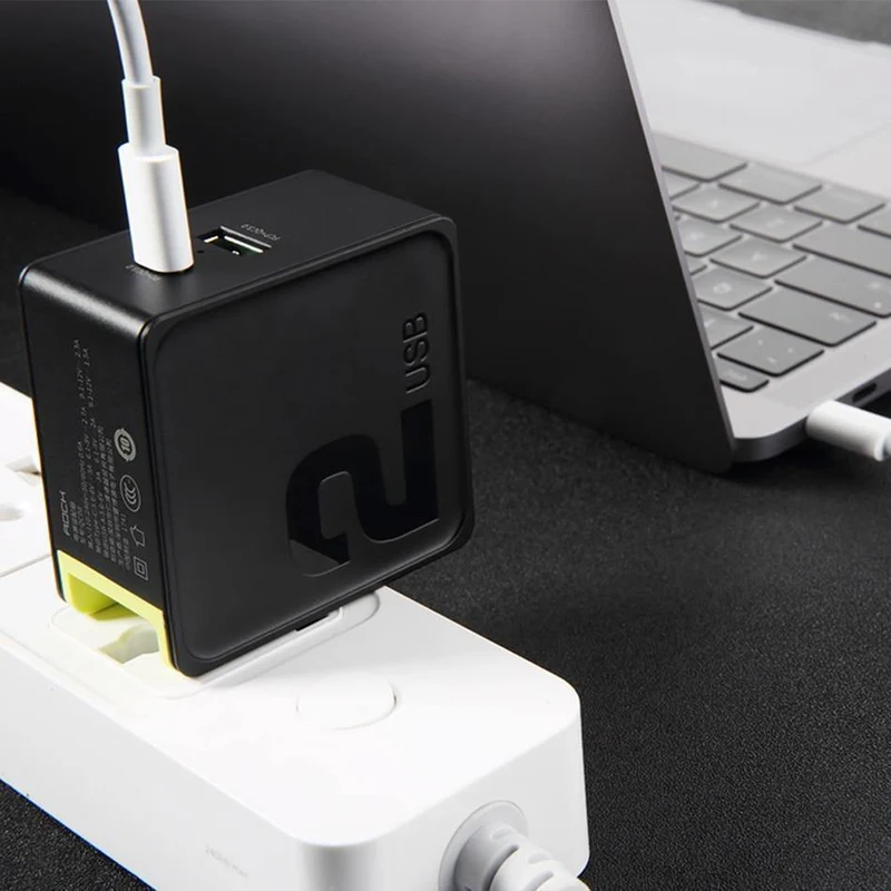 PD-Schnelllade-USB-Ladegerät für iPhone X 8 plus, ROCK 36 W Quick Charge 3.0 Dual-USB-Ladegerät QC3.0 & PD & FCP Schnellladung