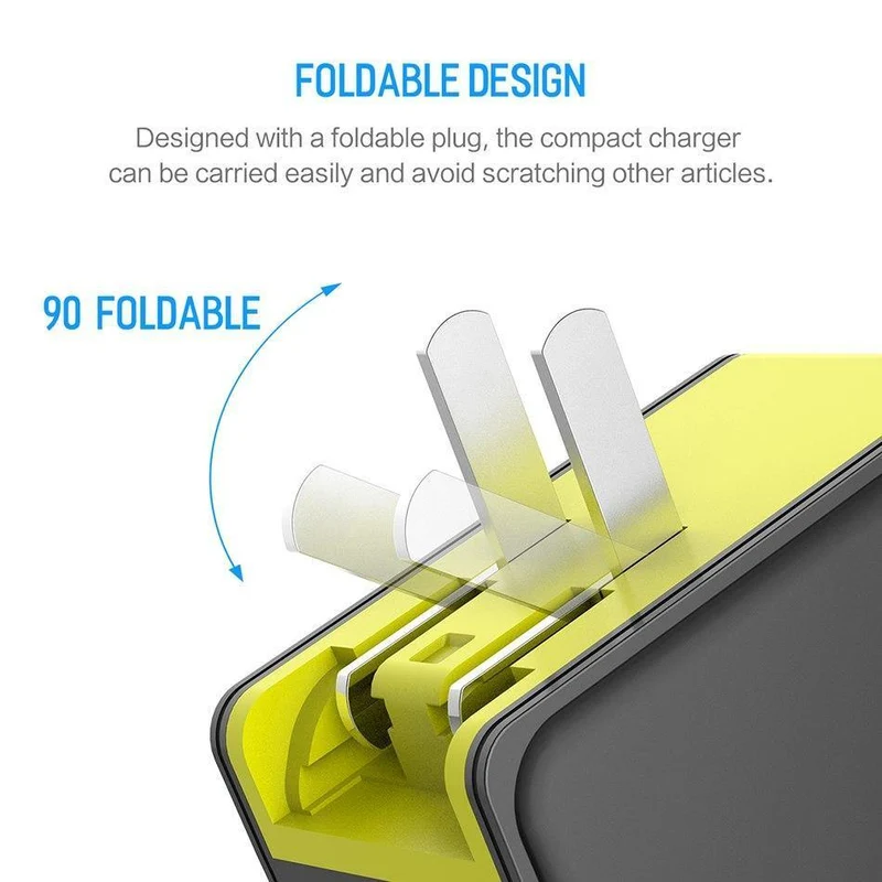 PD-Schnelllade-USB-Ladegerät für iPhone X 8 plus, ROCK 36 W Quick Charge 3.0 Dual-USB-Ladegerät QC3.0 & PD & FCP Schnellladung
