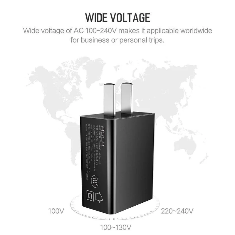 ROCK Universal USB Ladegerät US Stecker Reiseladegerät Adapter Smart Handy Ladegerät für iPhone Samsung Xiaomi Tablet