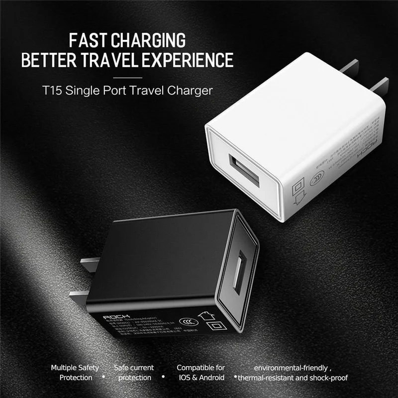 ROCK Universal USB Ladegerät US Stecker Reiseladegerät Adapter Smart Handy Ladegerät für iPhone Samsung Xiaomi Tablet