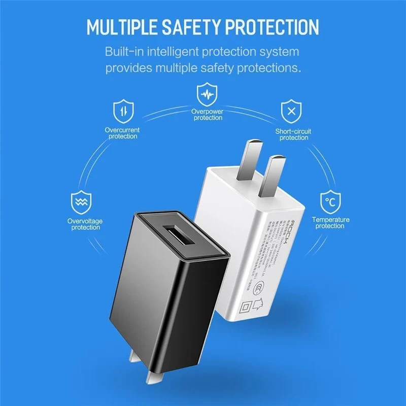 ROCK Universal USB Ladegerät US Stecker Reiseladegerät Adapter Smart Handy Ladegerät für iPhone Samsung Xiaomi Tablet