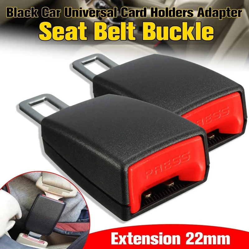 2PCS Auto Auto Sitz Gürtel Schnalle Clip Extender Auto Steckdose Sicherheit Gürtel Schnallen Extender Verlängerung 22mm Universal