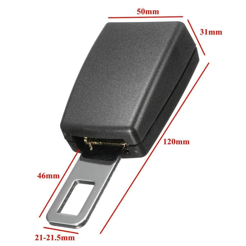 2PCS Auto Auto Sitz Gürtel Schnalle Clip Extender Auto Steckdose Sicherheit Gürtel Schnallen Extender Verlängerung 22mm Universal