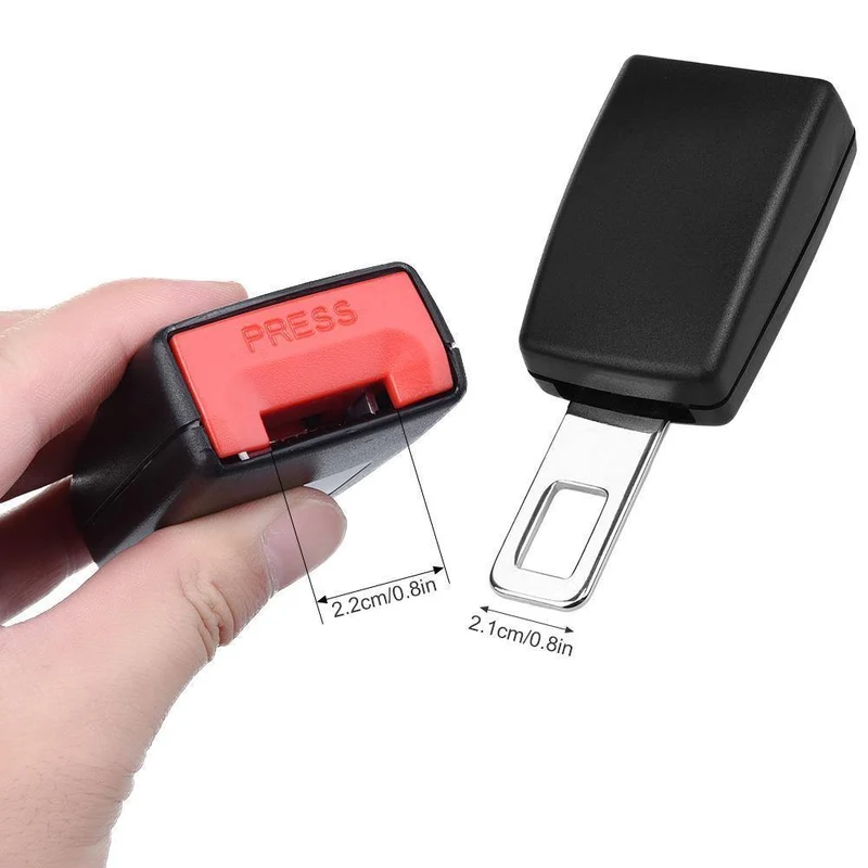 Universal 2pcs Auto Auto Sicherheitsgurt Steckdose Extender Metall Sicherheitsgurt Zunge Schnallen Clip Starre Autosicherheit Sicherheitsgurt Zunge