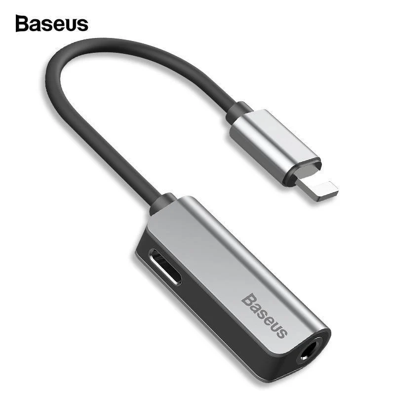 Baseus Aux Audio für Lightning auf 3.5 mm Klinkenstecker Kopfhörer OTG-Adapter für iPhone Xs Max Xr X 8 7 Plus Splitter