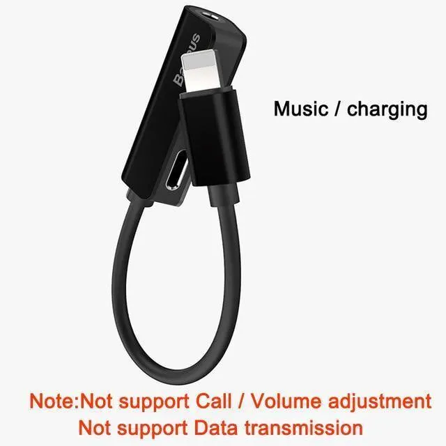 Baseus Aux Audio für Lightning auf 3.5 mm Klinkenstecker Kopfhörer OTG-Adapter für iPhone Xs Max Xr X 8 7 Plus Splitter
