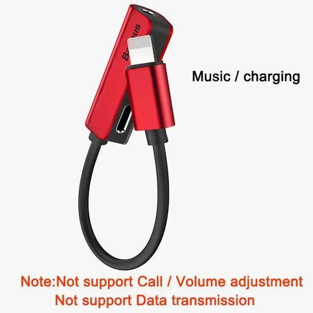 Baseus Aux Audio für Lightning auf 3.5 mm Klinkenstecker Kopfhörer OTG-Adapter für iPhone Xs Max Xr X 8 7 Plus Splitter
