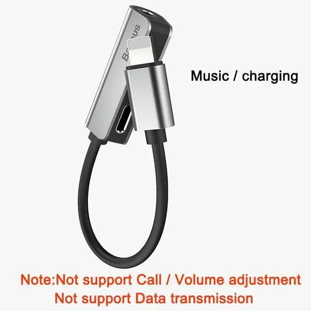 Baseus Aux Audio für Lightning auf 3.5 mm Klinkenstecker Kopfhörer OTG-Adapter für iPhone Xs Max Xr X 8 7 Plus Splitter