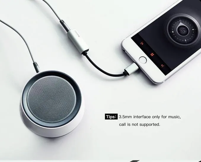 Baseus Aux Audio für Lightning auf 3.5 mm Klinkenstecker Kopfhörer OTG-Adapter für iPhone Xs Max Xr X 8 7 Plus Splitter