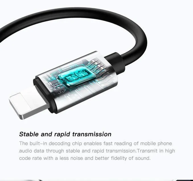 Baseus Aux Audio für Lightning auf 3.5 mm Klinkenstecker Kopfhörer OTG-Adapter für iPhone Xs Max Xr X 8 7 Plus Splitter