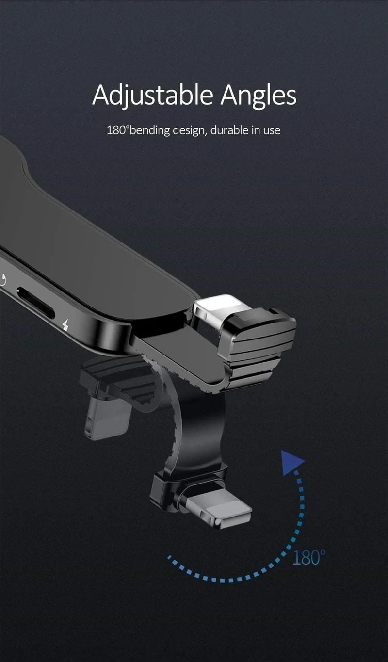 Für Lightning auf 3.5 mm Audio-Adapter mit Fingerring-Halter, Schnelllade-Splitter für Adapter, Kopfhöreranschluss für iPhone 7