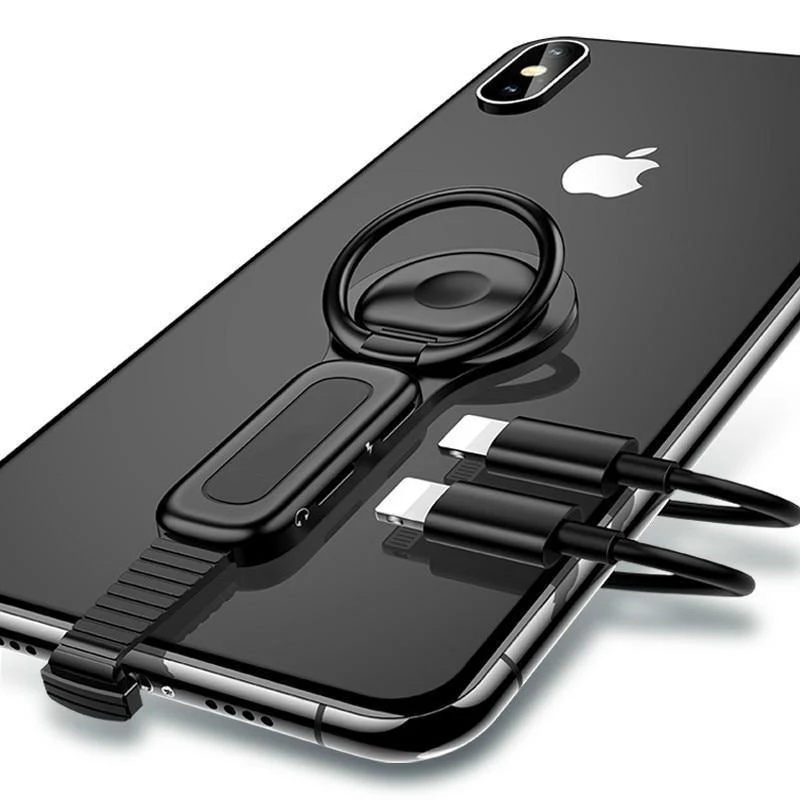 Für Dual Lightning Ring Halter Adapter für iPhone AUX zu 3.5mm Audio Ladegerät für Splitter iPhone Jack Kopfhörer Headset Adapter