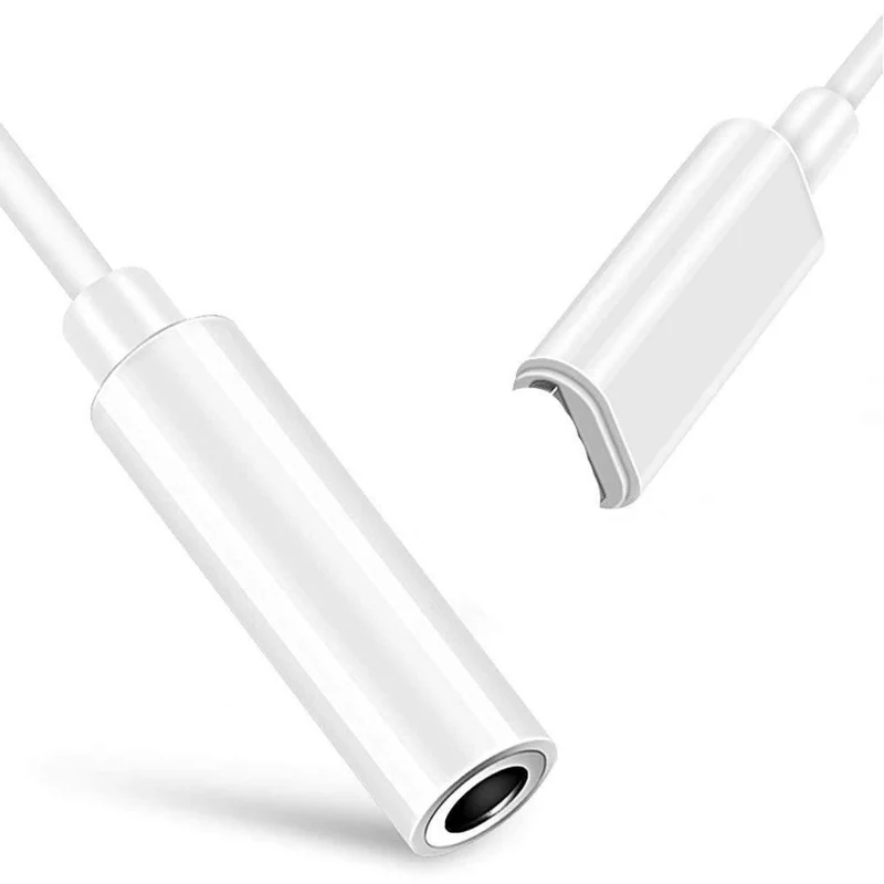 Für Lightning auf 3.5 mm Kopfhöreranschluss-Adapter, Audio-Splitter, Anrufen, Hören, Musik-Konverter-Adapter für iPhone 7 8 Plus X