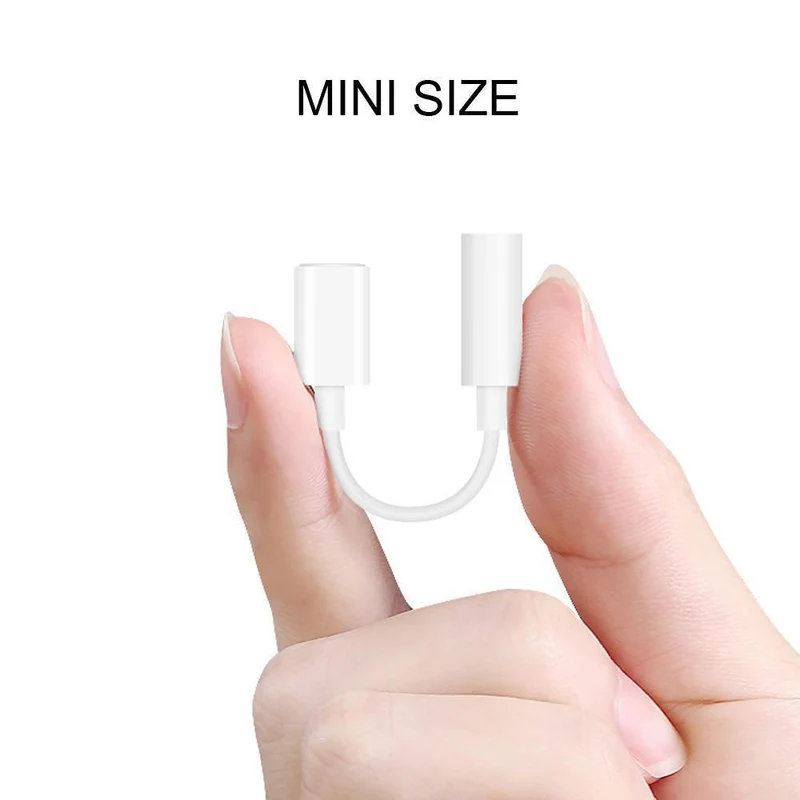 Für Lightning auf 3.5 mm Kopfhöreranschluss-Adapter, Audio-Splitter, Anrufen, Hören, Musik-Konverter-Adapter für iPhone 7 8 Plus X