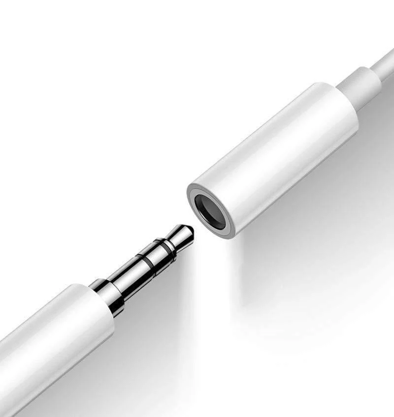 Für Lightning auf 3.5 mm Kopfhöreranschluss-Adapter, Audio-Splitter, Anrufen, Hören, Musik-Konverter-Adapter für iPhone 7 8 Plus X