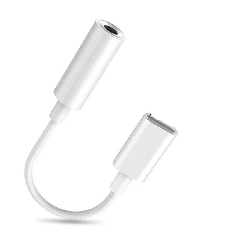 Für Lightning auf 3.5 mm Kopfhöreranschluss-Adapter, Audio-Splitter, Anrufen, Hören, Musik-Konverter-Adapter für iPhone 7 8 Plus X