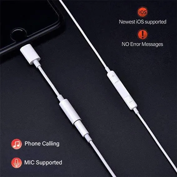 Für Blitz auf 3.5 - mm - Kopfhörerbuchsenadapter 3.5 - mm - Klinkenbuchse Audiokabel Leitung Kopfhörerlautsprecher Drahtleitung Aux - Kabel Für iPhone (A1213