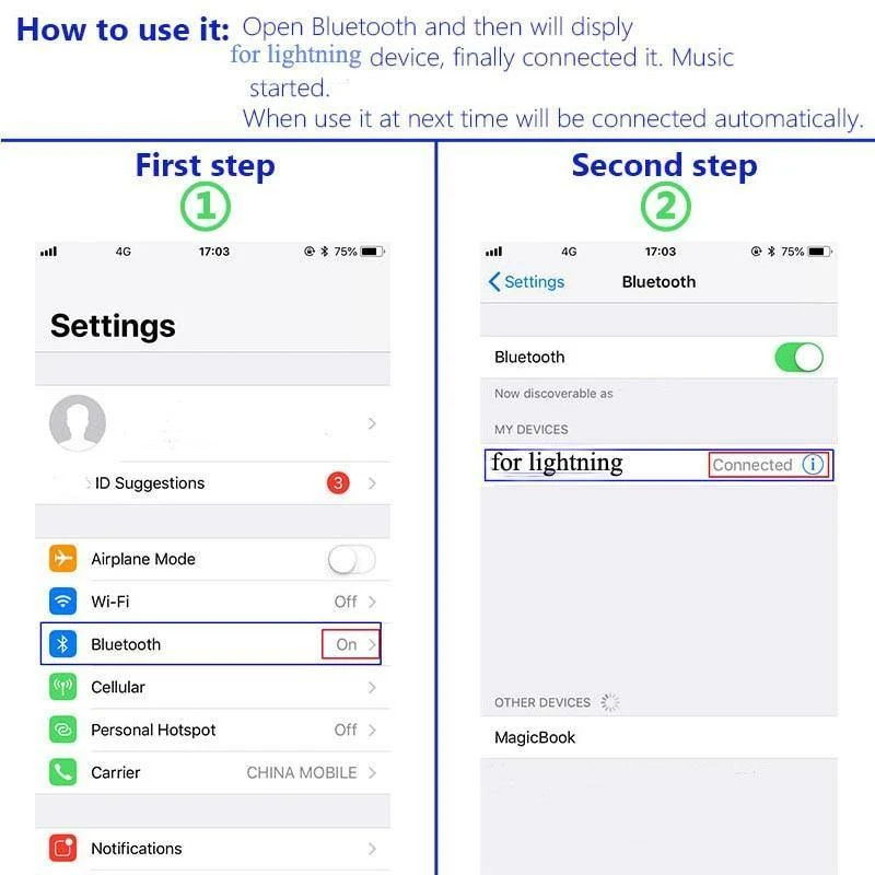 Für Blitz auf 3.5 - mm - Kopfhörerbuchsenadapter 3.5 - mm - Klinkenbuchse Audiokabel Leitung Kopfhörerlautsprecher Drahtleitung Aux - Kabel Für iPhone (A1213
