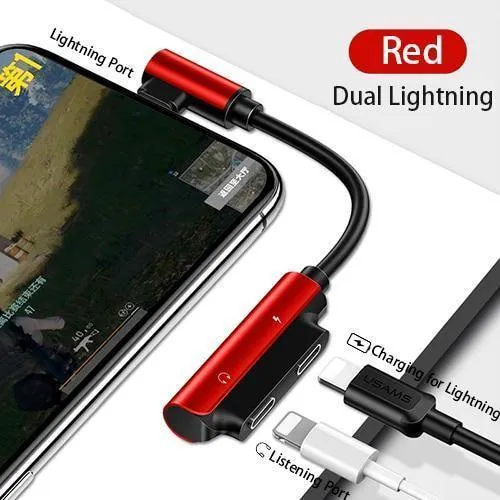 Aux-Audiokabel-Adapter Lightning auf 3.5 mm Audio-Kopfhörer-Kopfhörer-Ladeadapter USB-Kabel für iPhone 7-Kabeladapter