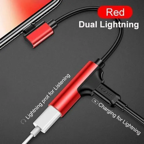 Aux-Audiokabel-Adapter Lightning auf 3.5 mm Audio-Kopfhörer-Kopfhörer-Ladeadapter USB-Kabel für iPhone 7-Kabeladapter