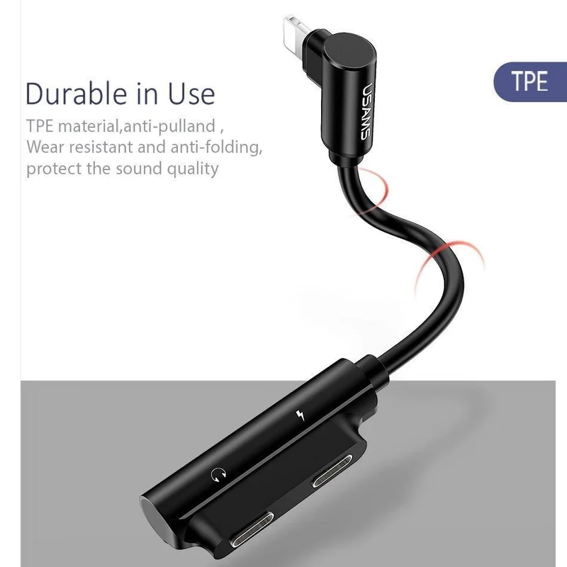 Aux-Audiokabel-Adapter Lightning auf 3.5 mm Audio-Kopfhörer-Kopfhörer-Ladeadapter USB-Kabel für iPhone 7-Kabeladapter
