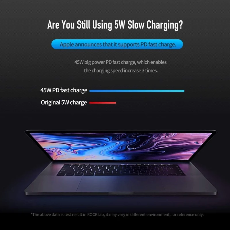 ROCK PD 45W Dual-USB-Ladegerät Schnellladung US-Stecker für iPhone XS Max XR X 8 plus USB-PD-Schnellladegerät Typ C für Mobiltelefone
