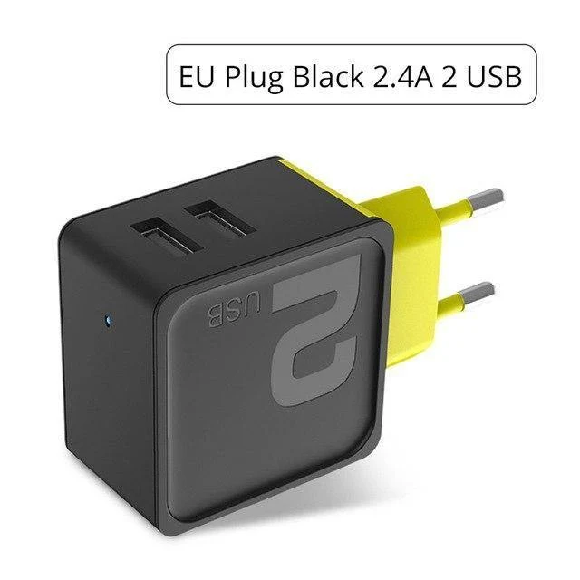 ROCK Sugar 4 2 1 Ports USB-Wandladegerät Telefon Schnellreiseadapter 5V1A 5V2.4A 5V4A EU US-Stecker für iPhone Samsung Xiaomi